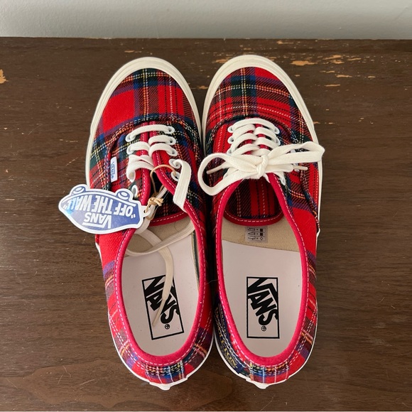 New Vans X Pendleton Authentic 44 DX Anaheim Factory Red Tartan Sneakers 2022 - Picture 3 of 6